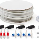 ALEGI 25 Feet 3/16 Inch Standard Airline Tubing with Air Stones, Check Valves, Control Valve and Connectors Air Pump Accessories Kit (White)-0
